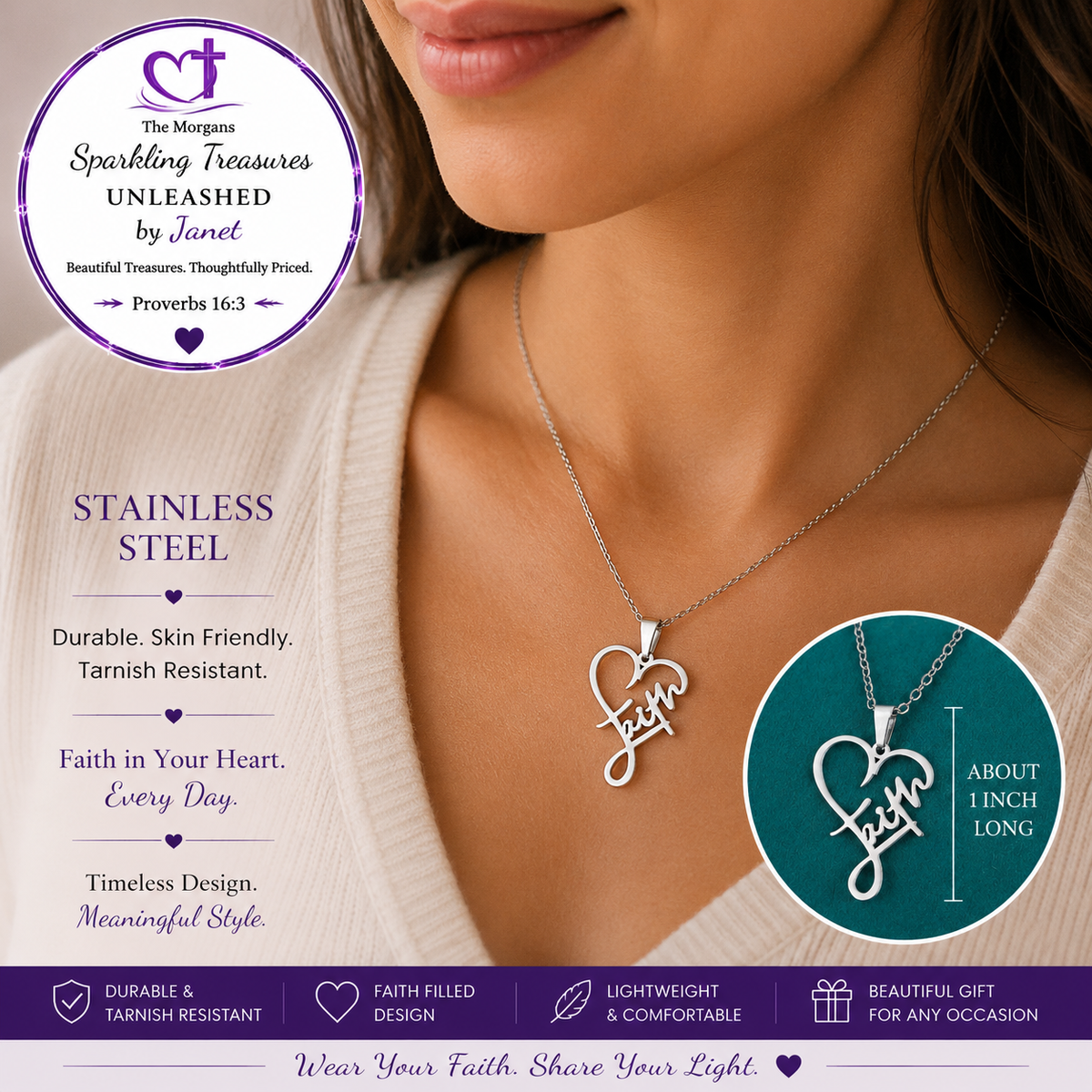 Faith at Heart Necklace