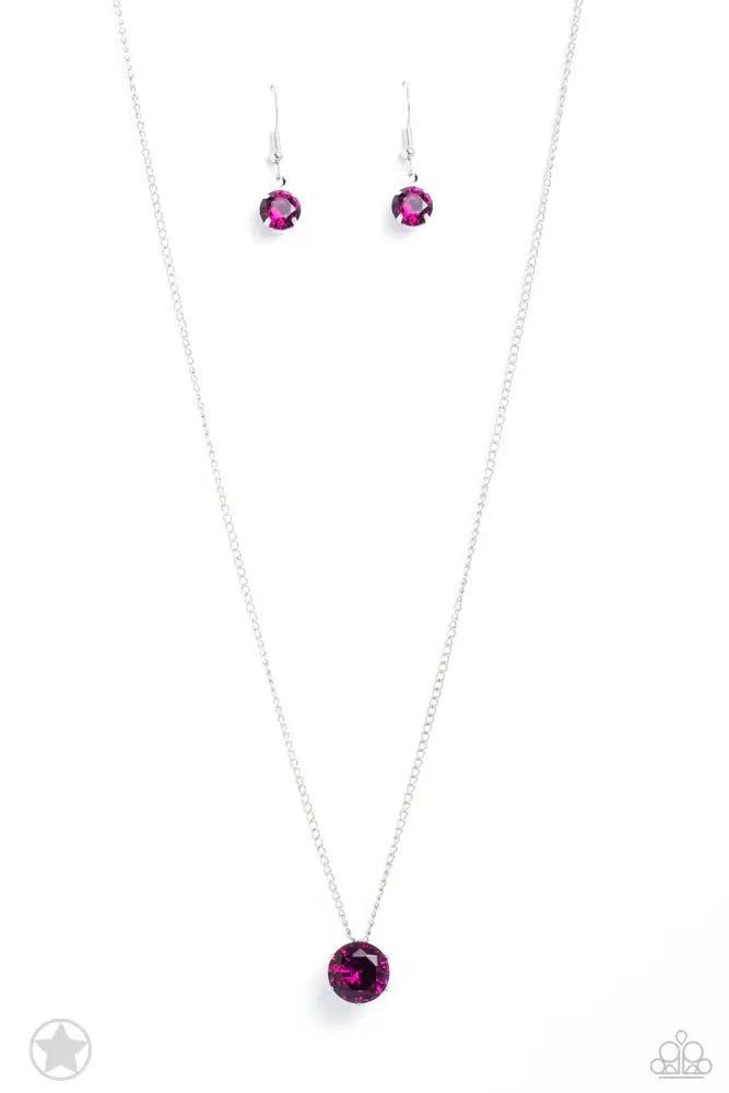 Paparazzi Necklace ~ What a Gem - Pink Accessories,Blockbuster,Necklace,Pink,Short Necklace