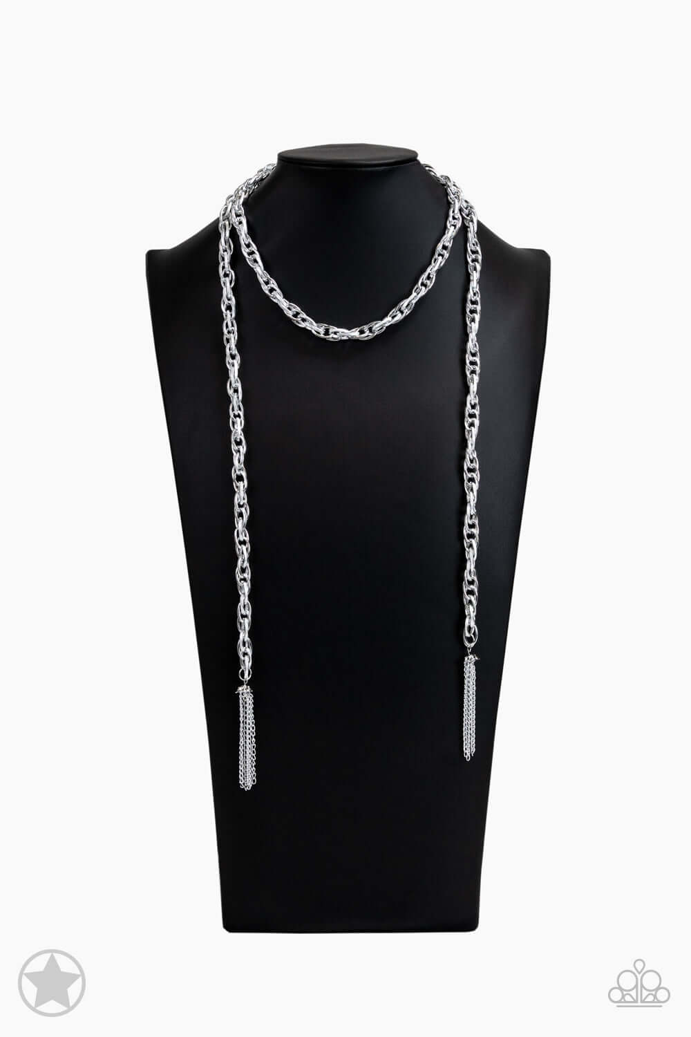SCARFed for Attention - Silver Paparazzi Accessories Necklace $5 Jewelry with Janet Morgan Necklaces