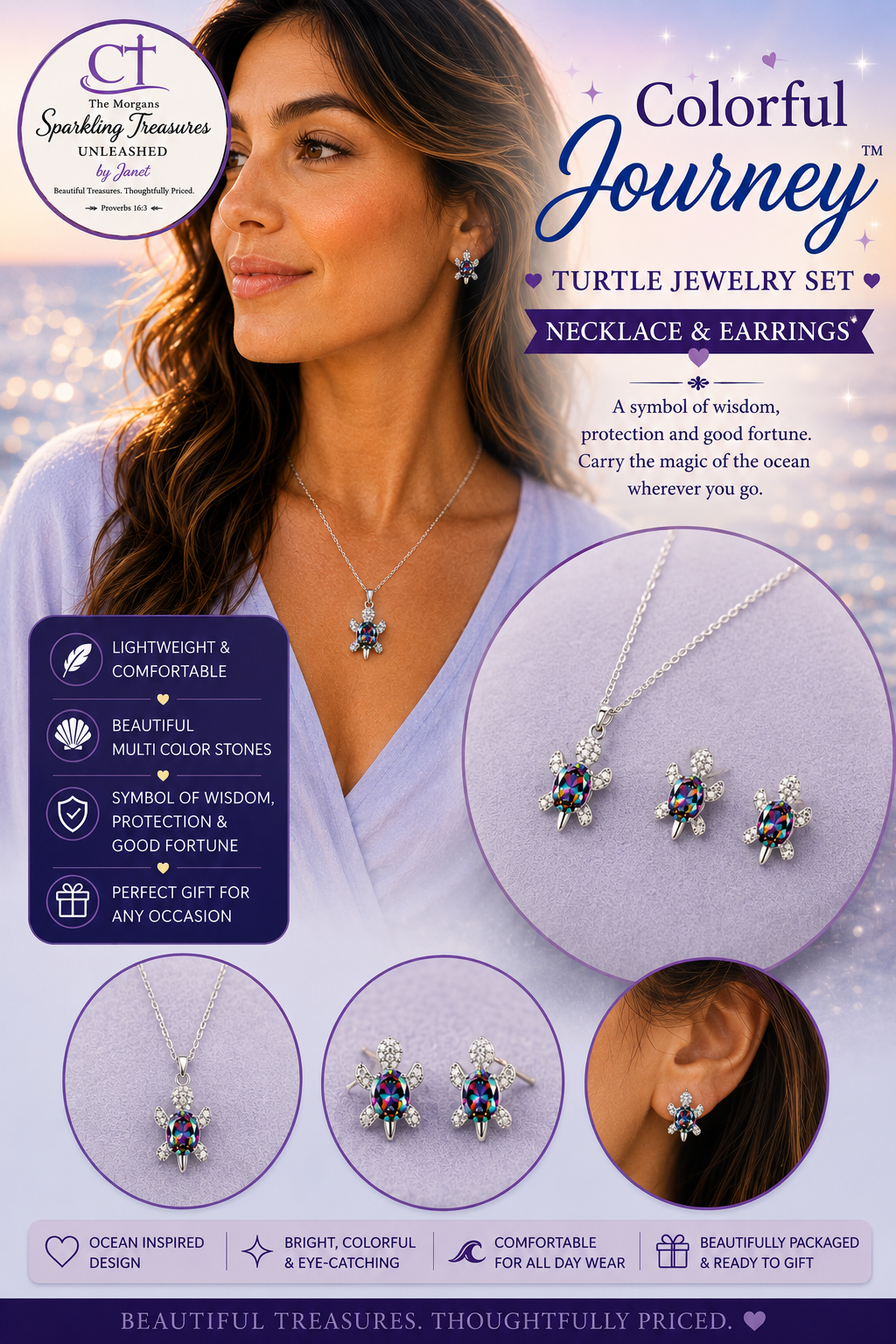 Colorful Journey™ Turtle Jewelry Set