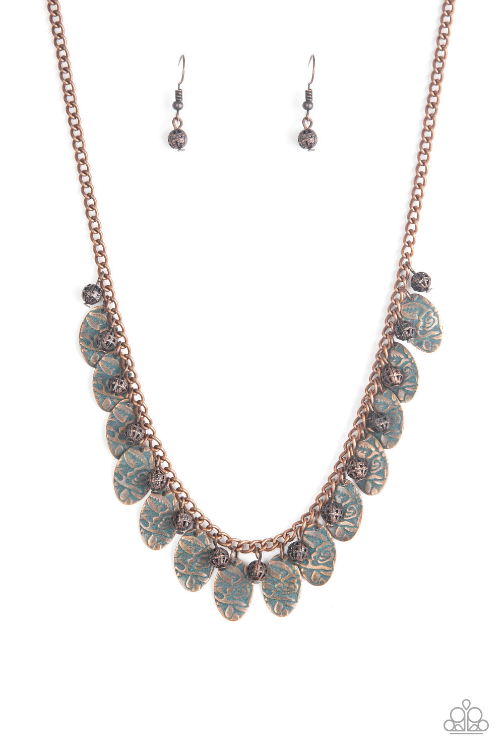 Vintage Gardens - Copper Paparazzi Accessories Necklace $5 Jewelry with Janet Morgan Necklaces