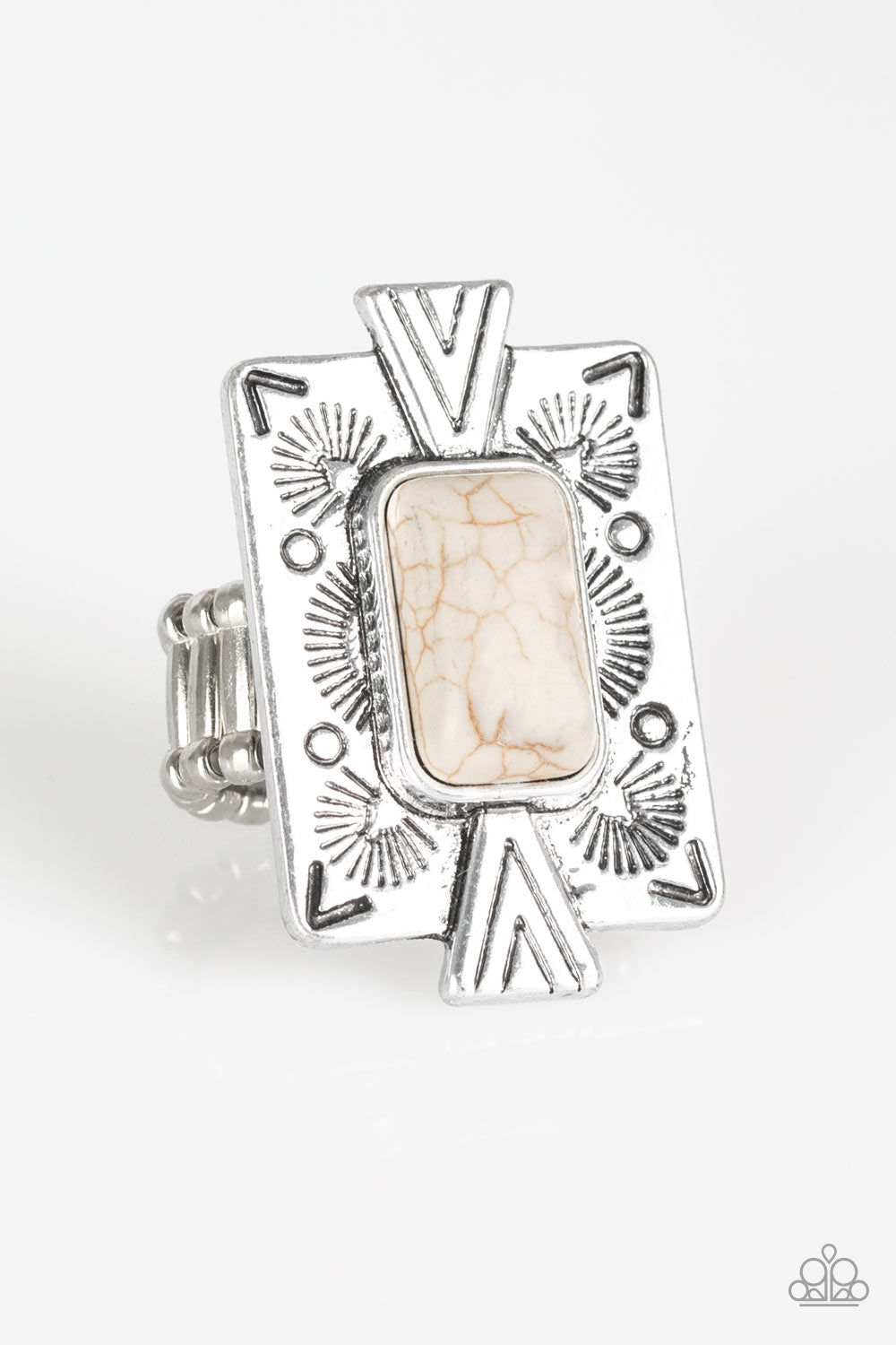 Stone Cold Couture - Paparazzi Accessories White Ring $5 Jewelry with Janet Morgan Jewelry
