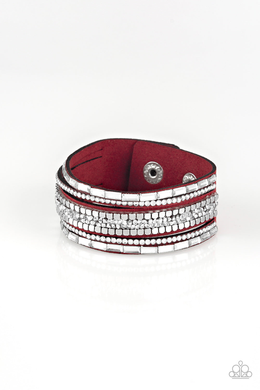 Rebel In Rhinestones - Red $5 Jewelry with Janet Morgan Bracelets