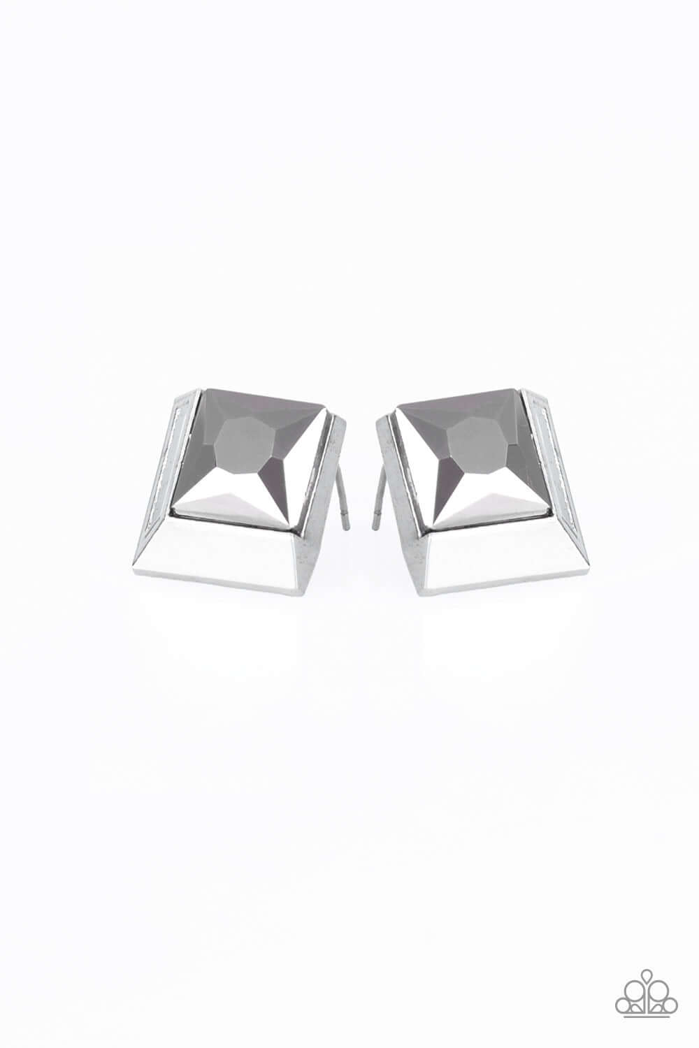 Stellar Square - Silver Paparazzi Accessories Earrings $5 Jewelry with Janet Morgan Earrings