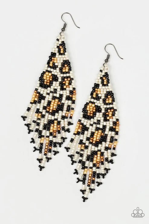 Paparazzi Bodacious Bombshell - White Earrings