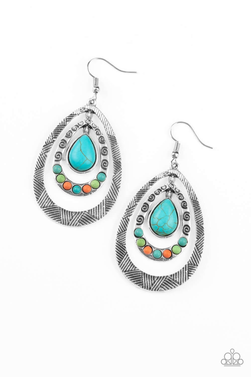 Terra Teardrops - Multi Paparzzi Accessories Earrings $5 Jewelry with Janet Morgan Earrings