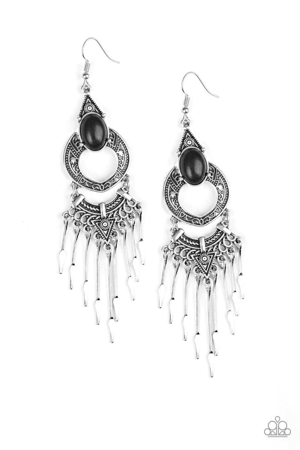 Southern Spearhead - Black Paparazzi Accessories Earrings $5 Jewelry with Janet Morgan Earrings