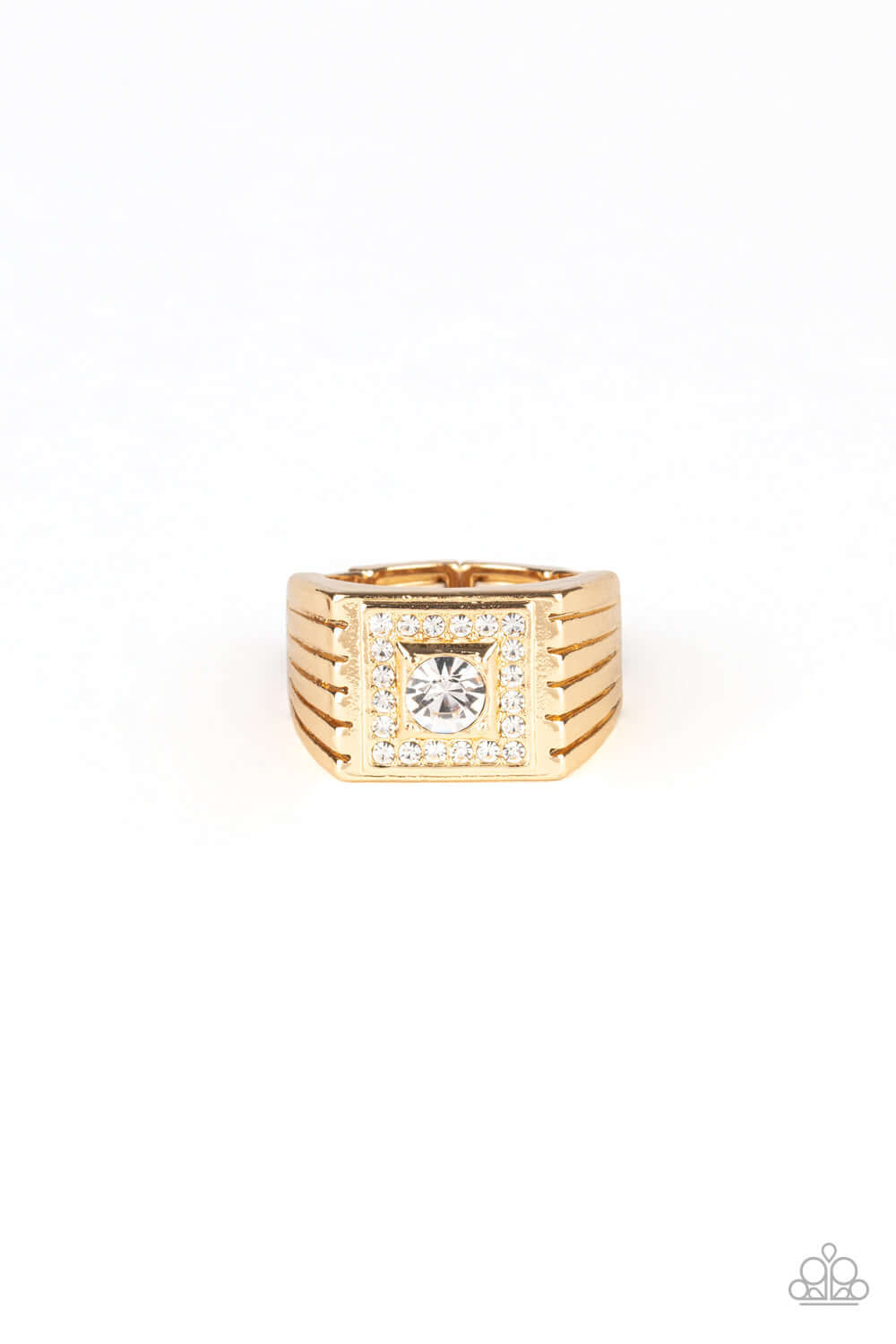 Plunder - Gold Paparazzi Ring $5 Jewelry with Janet Morgan rings