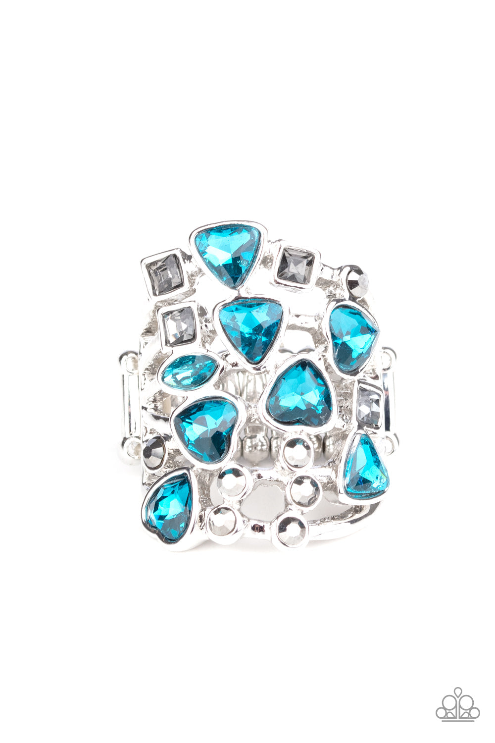 Glitter Flirt - Blue Paparazzi Ring $5 Jewelry with Janet Morgan rings