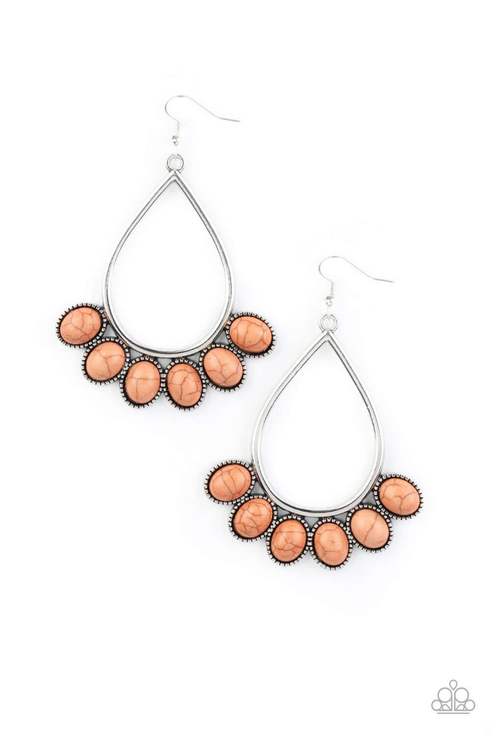 Stone Sky - Brown Paparazzi Accessories Earrings $5 Jewelry with Janet Morgan Earrings