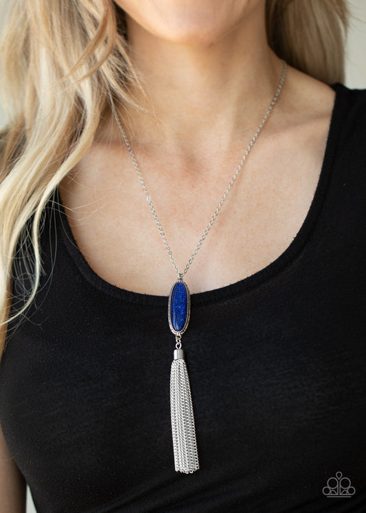 Stay Cool - Blue Paparazzi Accessories Necklace $5 Jewelry with Janet Morgan Necklace