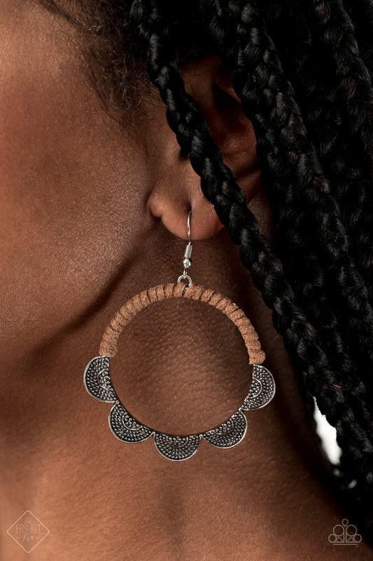 Tambourine Trend - Brown $5 Jewelry with Janet Morgan Earrings