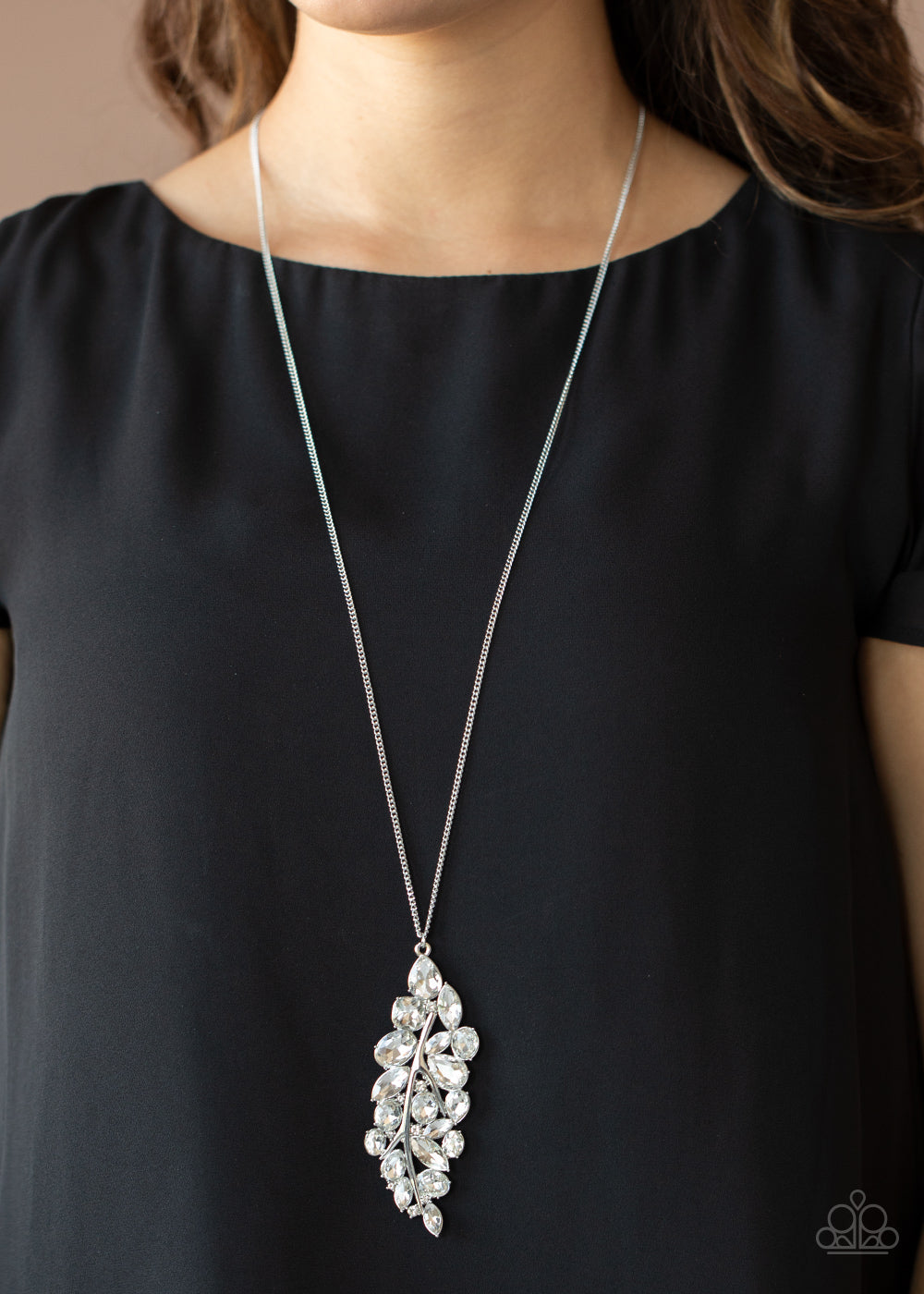 Take a Final BOUGH - White Paparazzi Accessories Necklace $5 Jewelry with Janet Morgan Necklaces