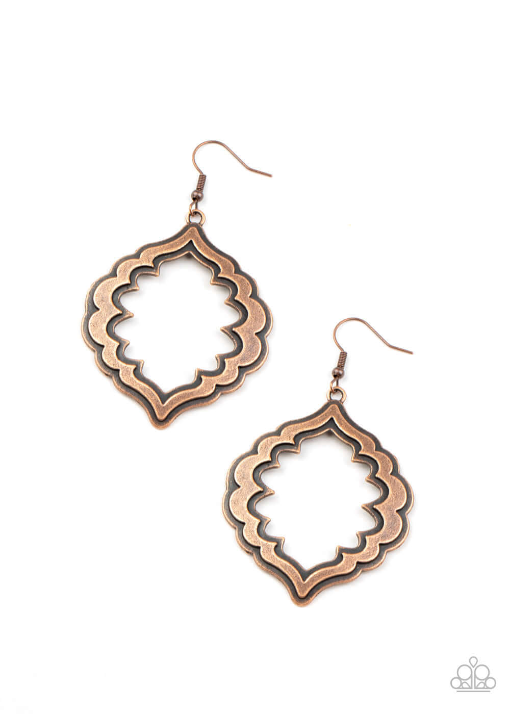Taj Mahal Majesty - Copper Paparazzi Accessories Earrings $5 Jewelry with Janet Morgan Jewelry