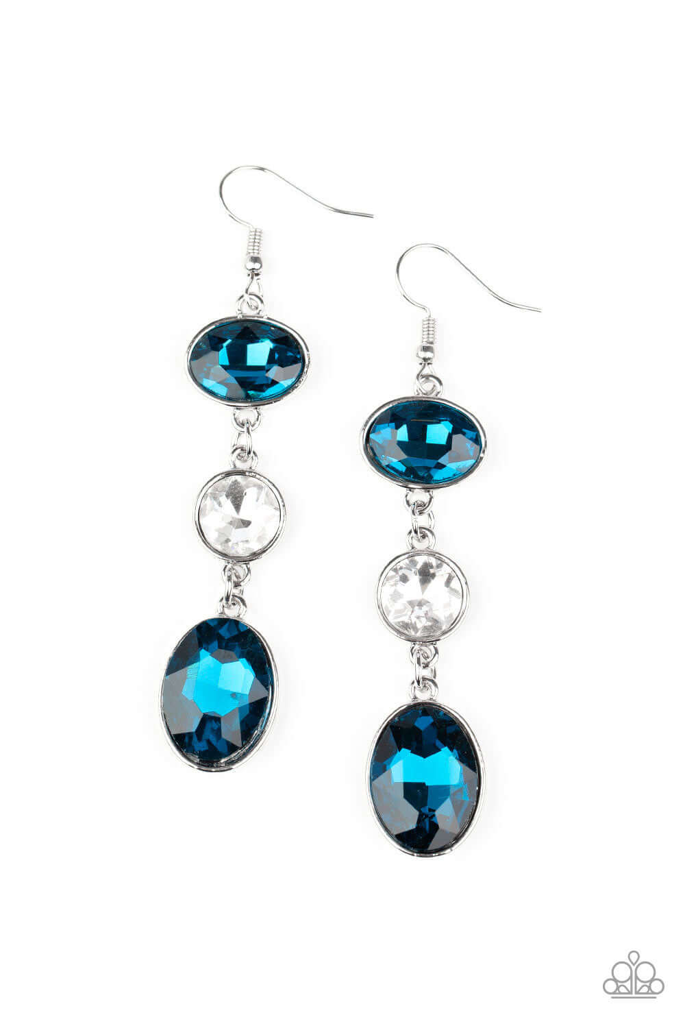 The GLOW Must Go On! - Blue Paparazzi Accessories Earrings $5 Jewelry with Janet Morgan Earrings