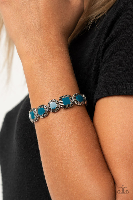 Vividly Vintage - Blue Paparazzi Accessories Bracelet $5 Jewelry with Janet Morgan Bracelets