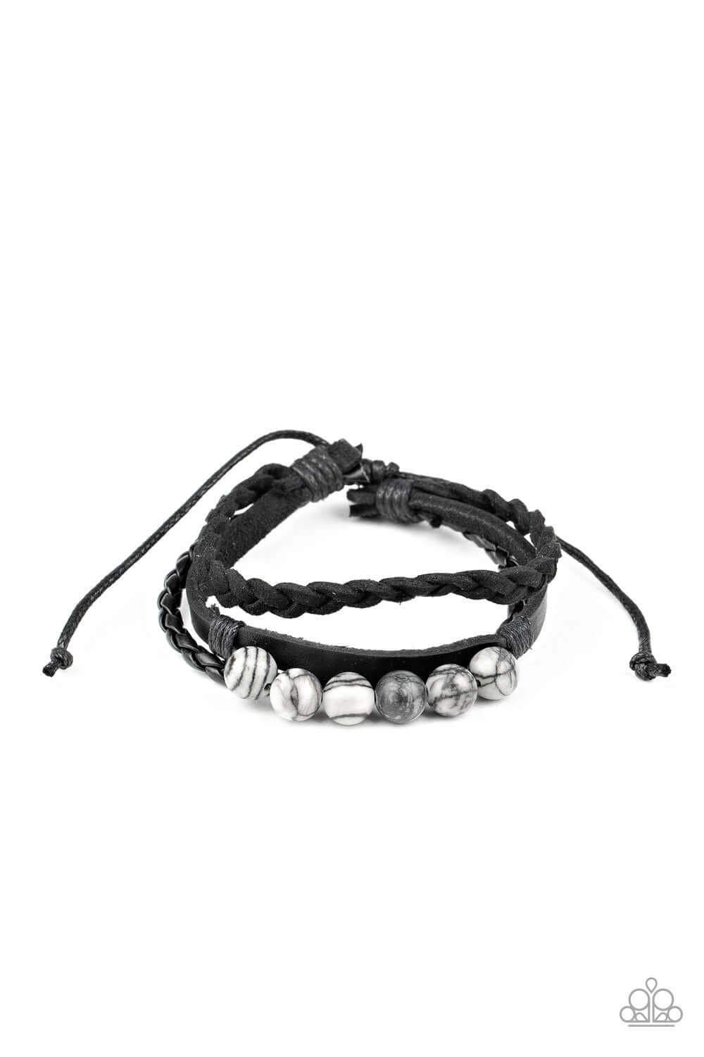 Off-Road Rebel - Black Paparazzi Accessories Bracelet $5 Jewelry with Janet Morgan Bracelets