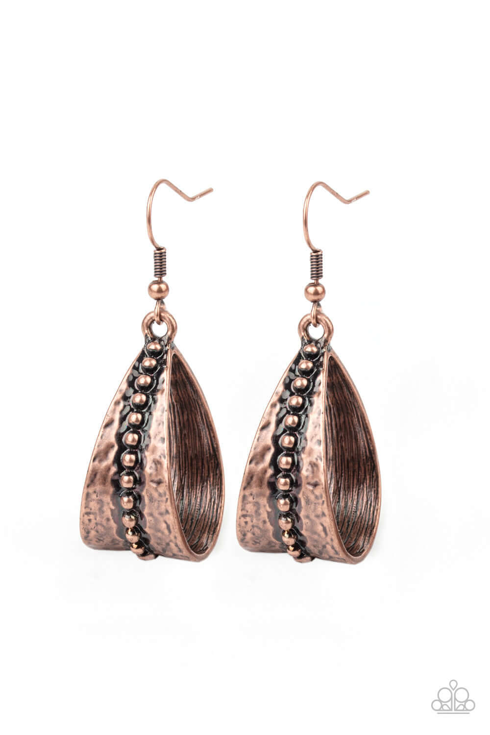 STIRRUP Some Trouble - Copper Paparazzi Accessories Earrings $5 Jewelry with Janet Morgan Earrings