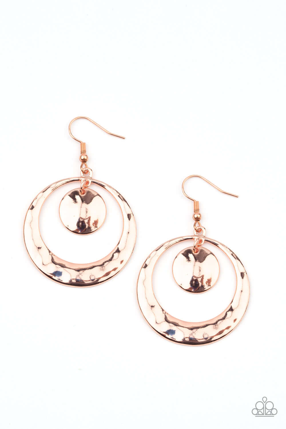 TMST Bling Rounded Radiance - Copper Paparzzi Accessories Earrings