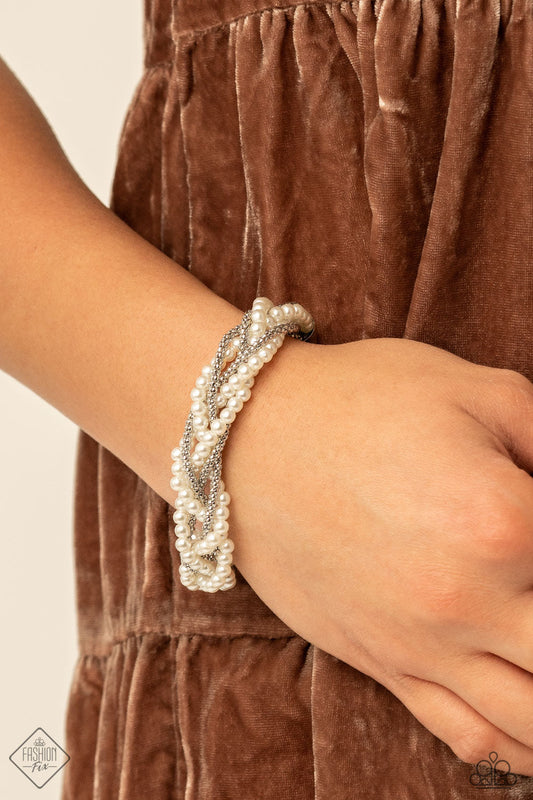 Vintage Variation - White Paparazzi Pearl Bracelet $5 Jewelry with Janet Morgan Bracelets