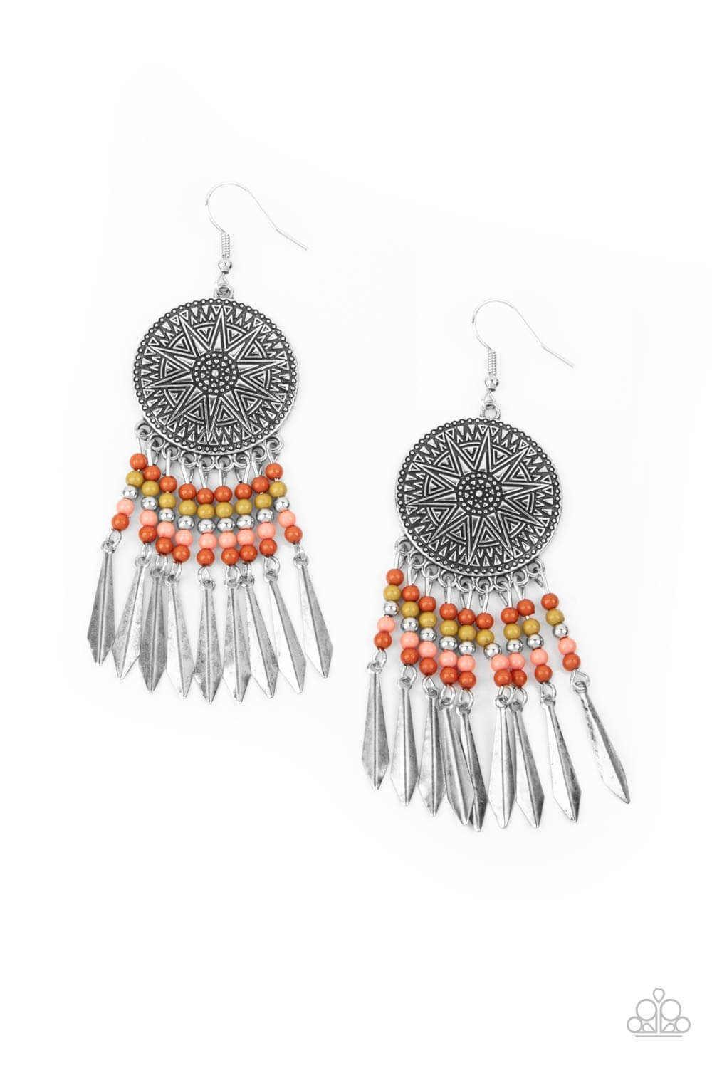 Sun Warrior - Multi Paparazzi Accessories Earrings $5 Jewelry with Janet Morgan Earrings
