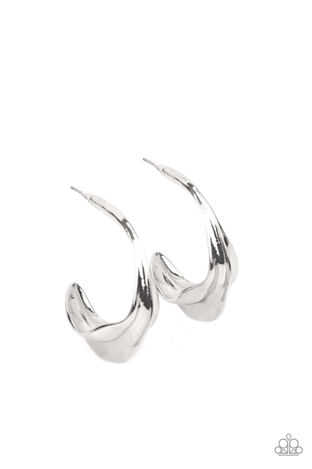 Modern Meltdown - Silver Paparazzi Accessories Earrings $5 Jewelry with Janet Morgan Earrings