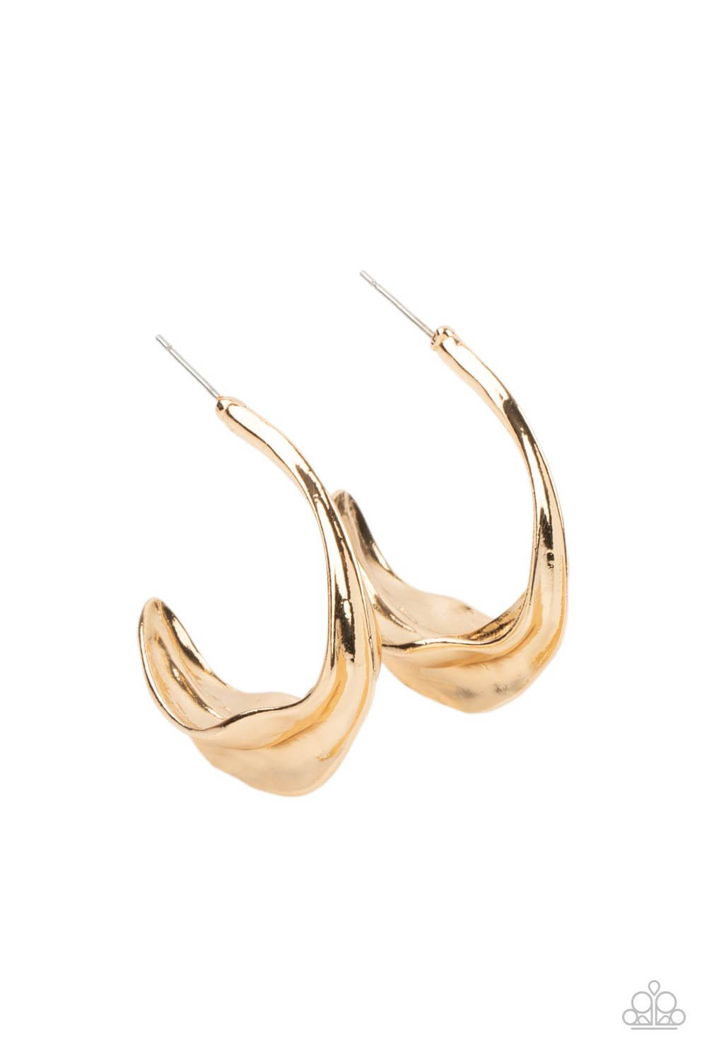 Modern Meltdown - Gold Paparazzi Accessories Earrings $5 Jewelry with Janet Morgan Earrings
