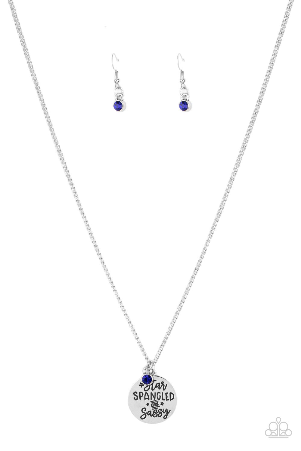 Star-Spangled Sass - Blue Paparazzi Accessories Necklace $5 Jewelry with Janet Morgan Necklace