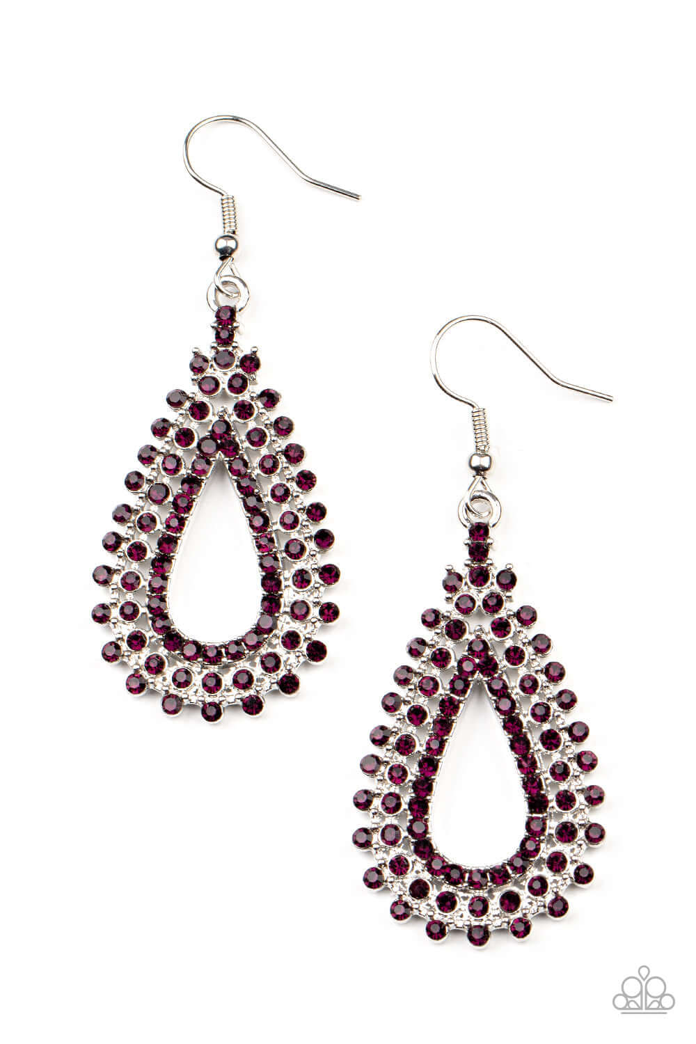 The Works - Purple Paparazzi Accessories Earrings $5 Jewelry with Janet Morgan EARRINGS