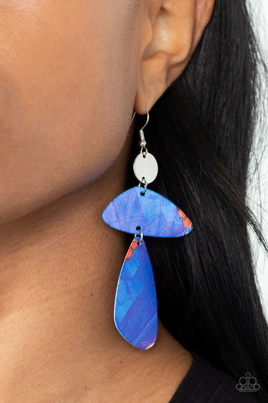 SWATCH Me Now - Paparazzi Accessories Blue Earrings $5 Jewelry with Janet Morgan Earrings