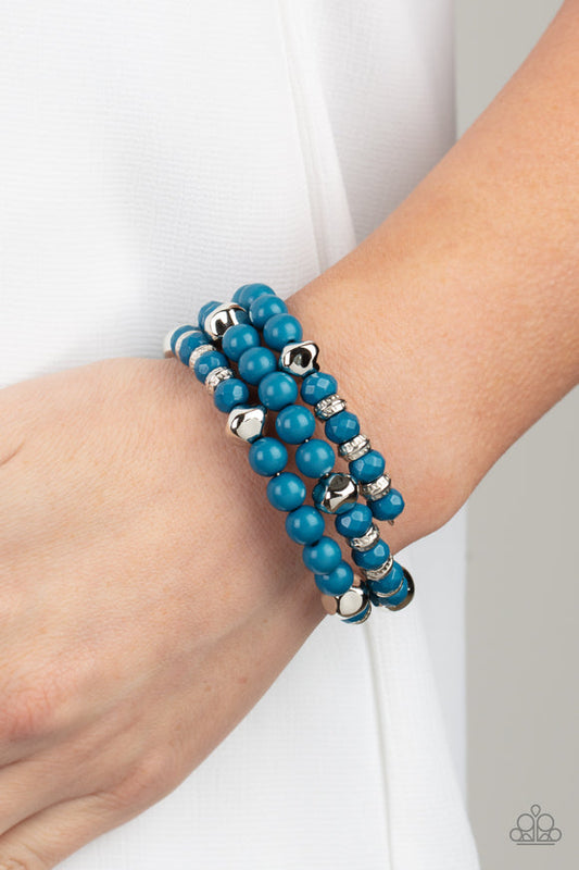 Vibrant Verve - blue - Paparazzi bracelet $5 Jewelry with Janet Morgan Bracelets