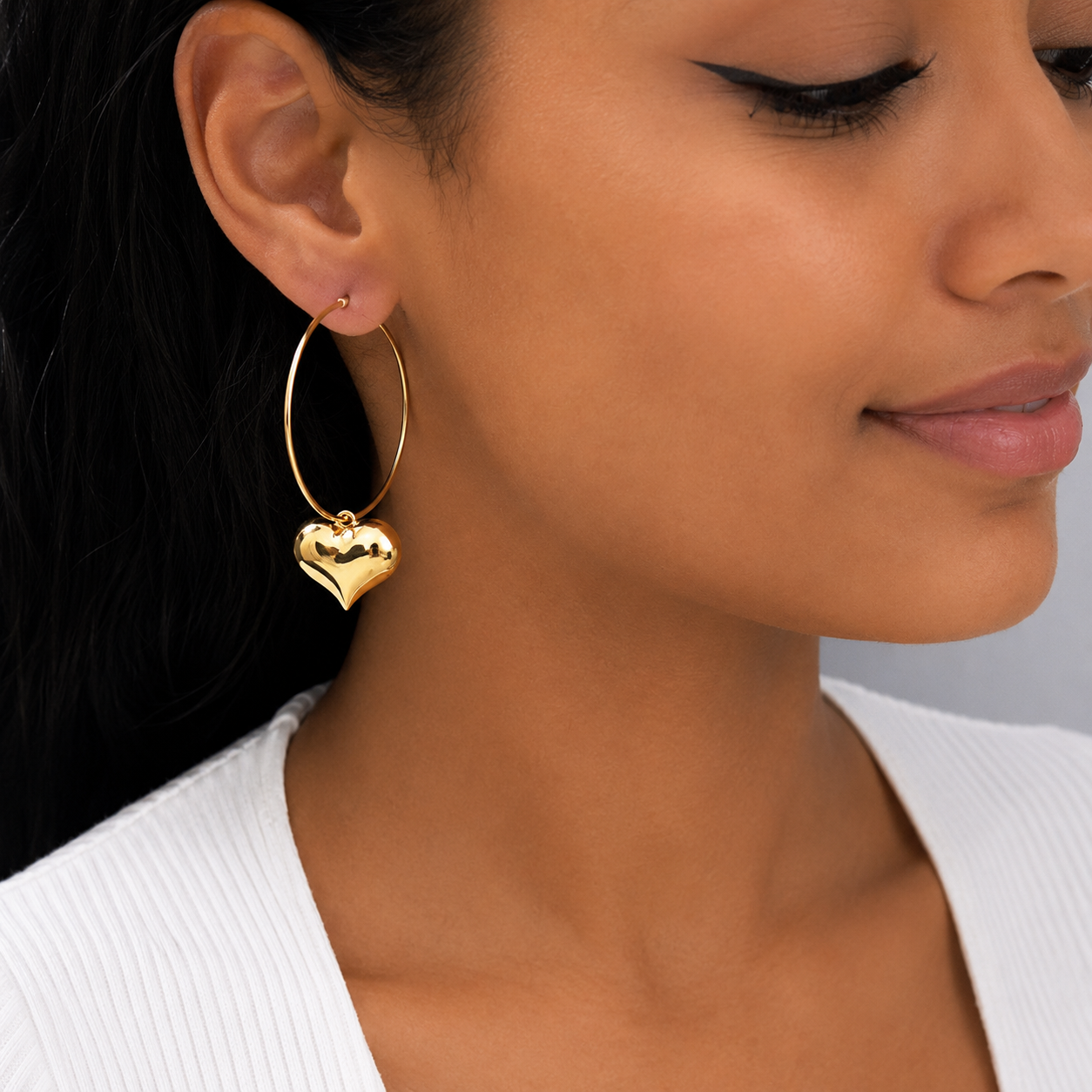 Golden Heart Harmony™ Hoop Earrings