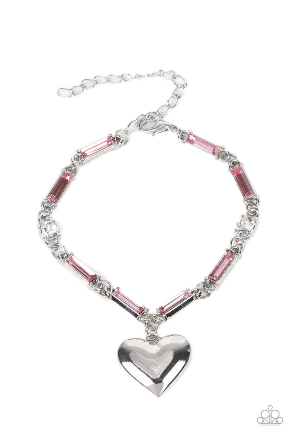 Sweetheart Secrets - Pink Paparazzi Accessories Bracelet $5 Jewelry with Janet Morgan Necklaces
