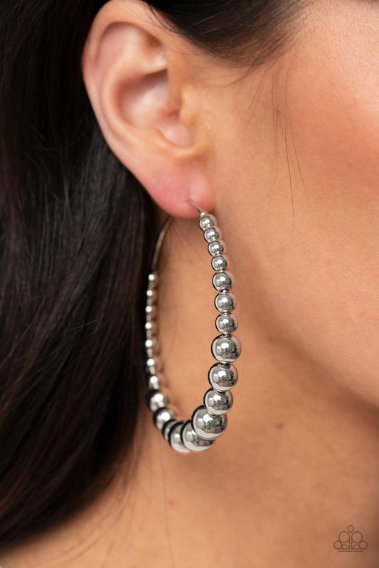 Show Off Your Curves - Paparazzi Accessories Silver Earrings $5 Jewelry with Janet Morgan Earrings