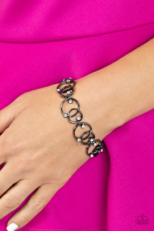The Universe Revolves around Me - Paparazzi Accessories Black $5 Jewelry with Janet Morgan Bracelets