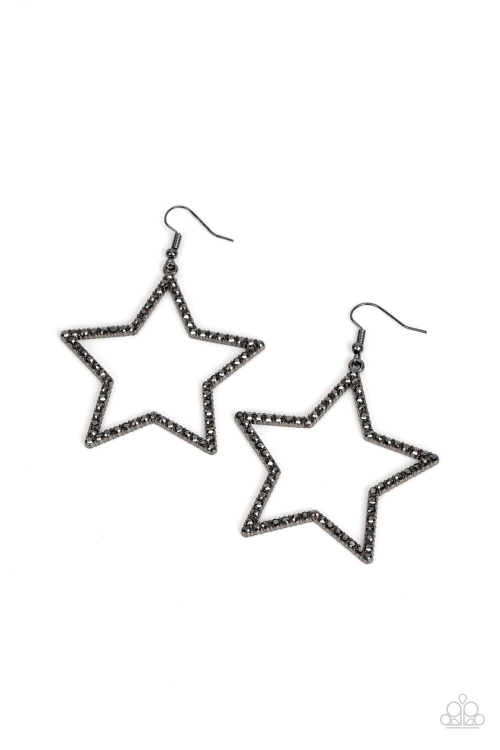 Supernova Sparkle - Paparazzi Accessories Black Earrings $5 Jewelry with Janet Morgan Earrings
