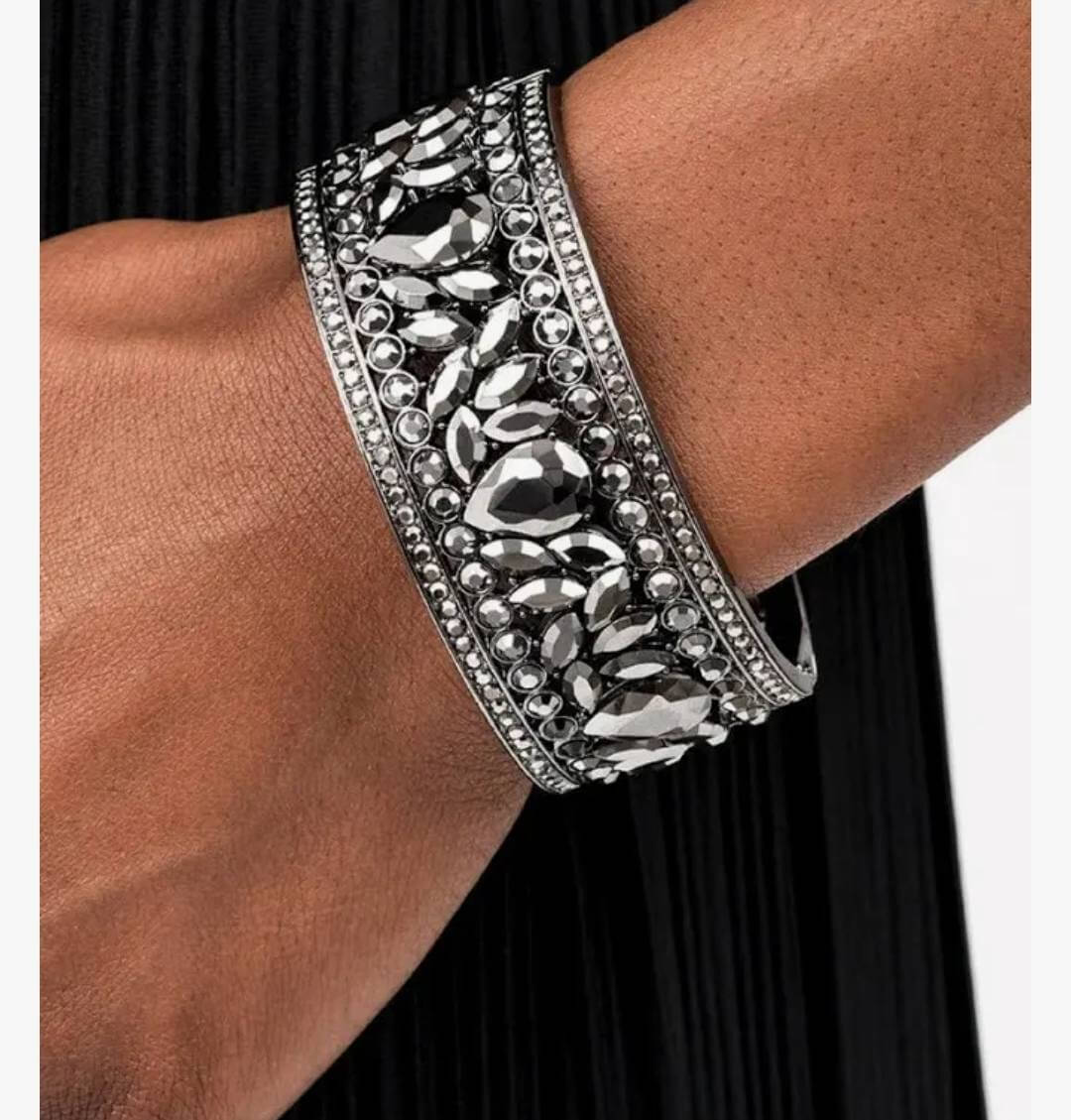 Paparazzi After Party Powerhouse - Zi Bracelet Accessories,Bracelet,Hemetite Stones,hinge closure,Zi Bracelet