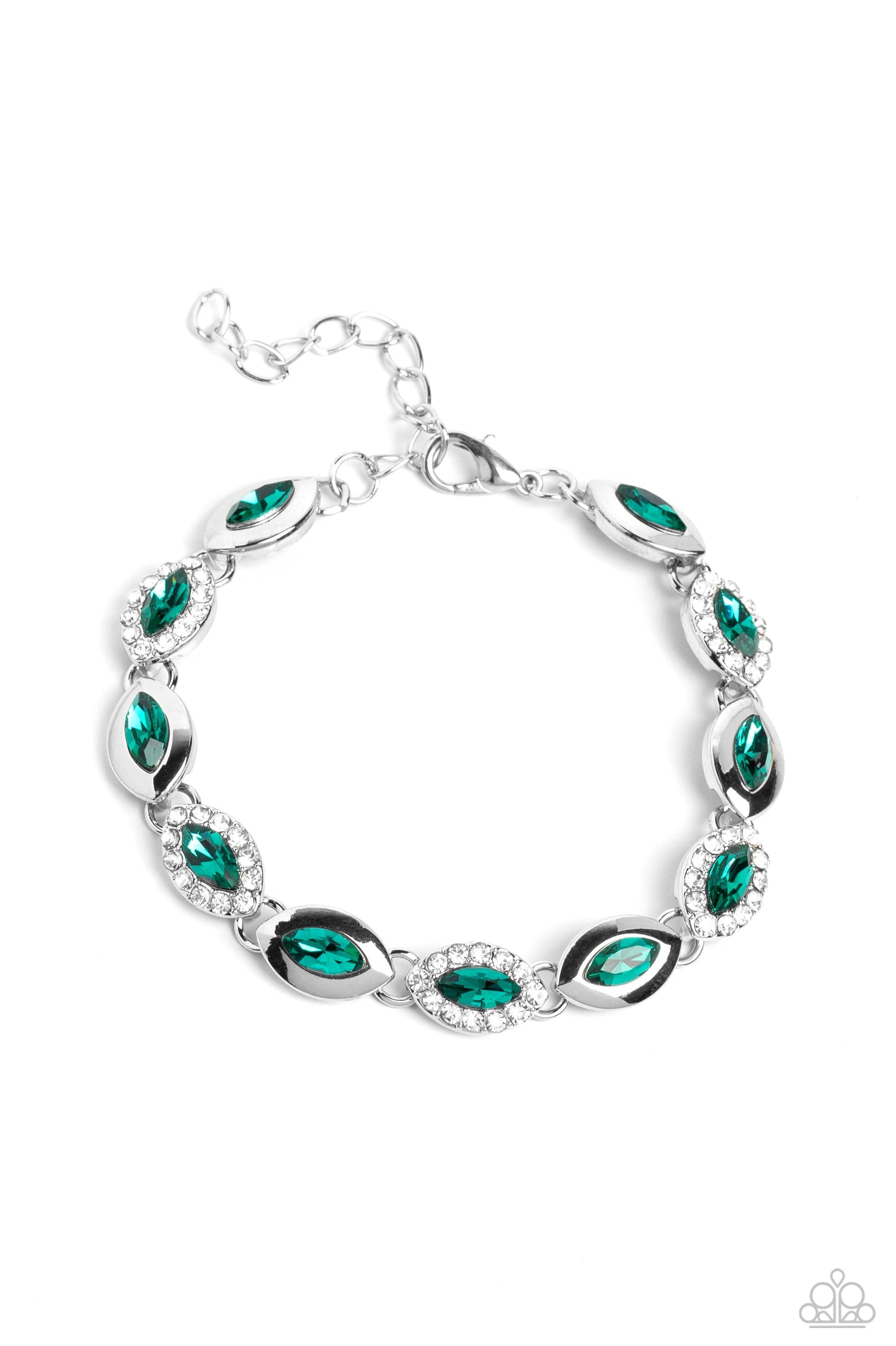Some Serious Sparkle - Green Paparazzi Bracelet $5 Jewelry with Janet Morgan Bracelets