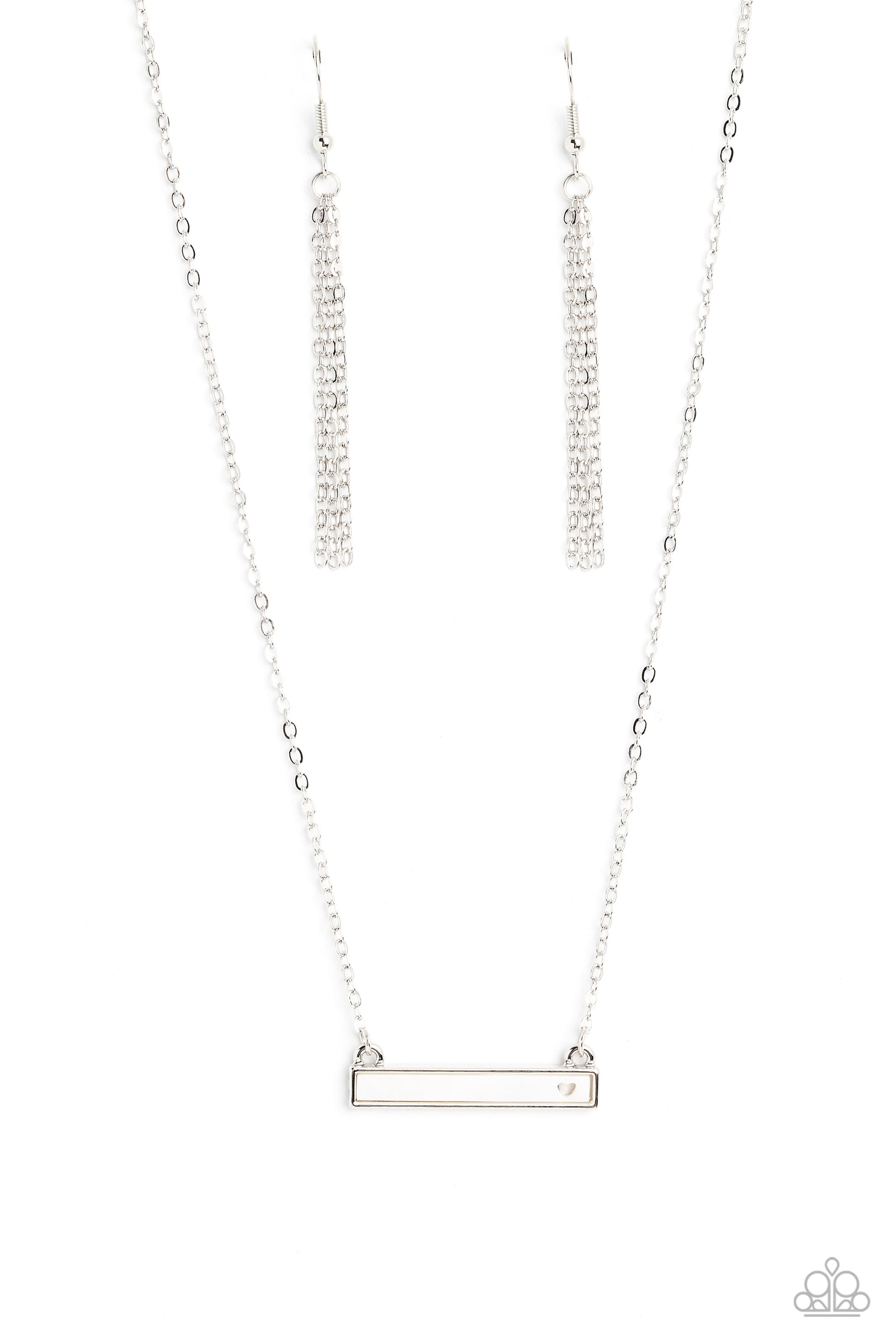 Devoted Darling - White Paparazzi Accessories Necklace $5 Jewelry with Janet Morgan Necklaces