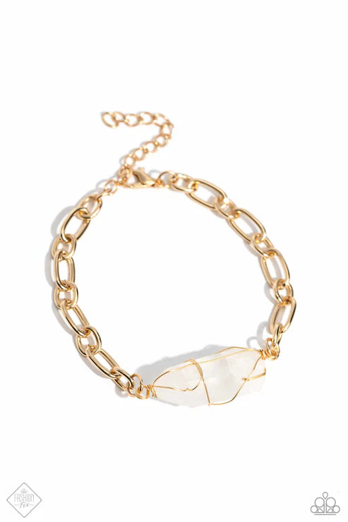 Mineral Merit - Gold Paparazzi Bracelet