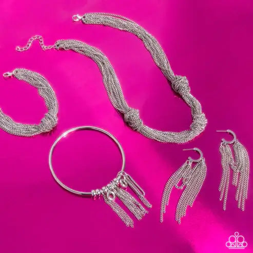 Paparazzi ♥ Magnificent Musings - Complete Trend Blend Accessories,Fashion Fix Set,Set,Silver