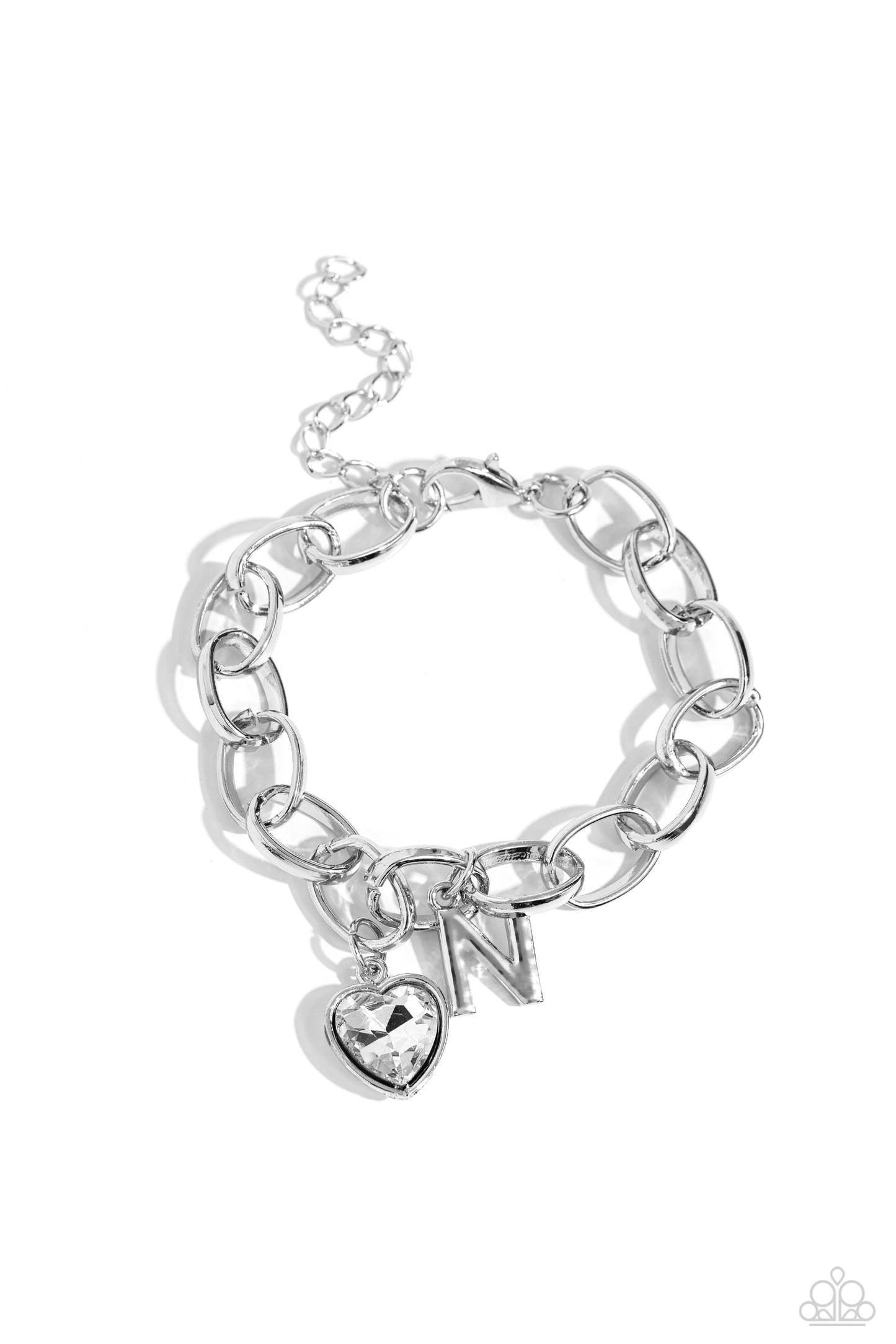 Guess Now Its INITIAL - White - N Paparazzi Bracelet $5 Jewelry with Janet Morgan Bracelets