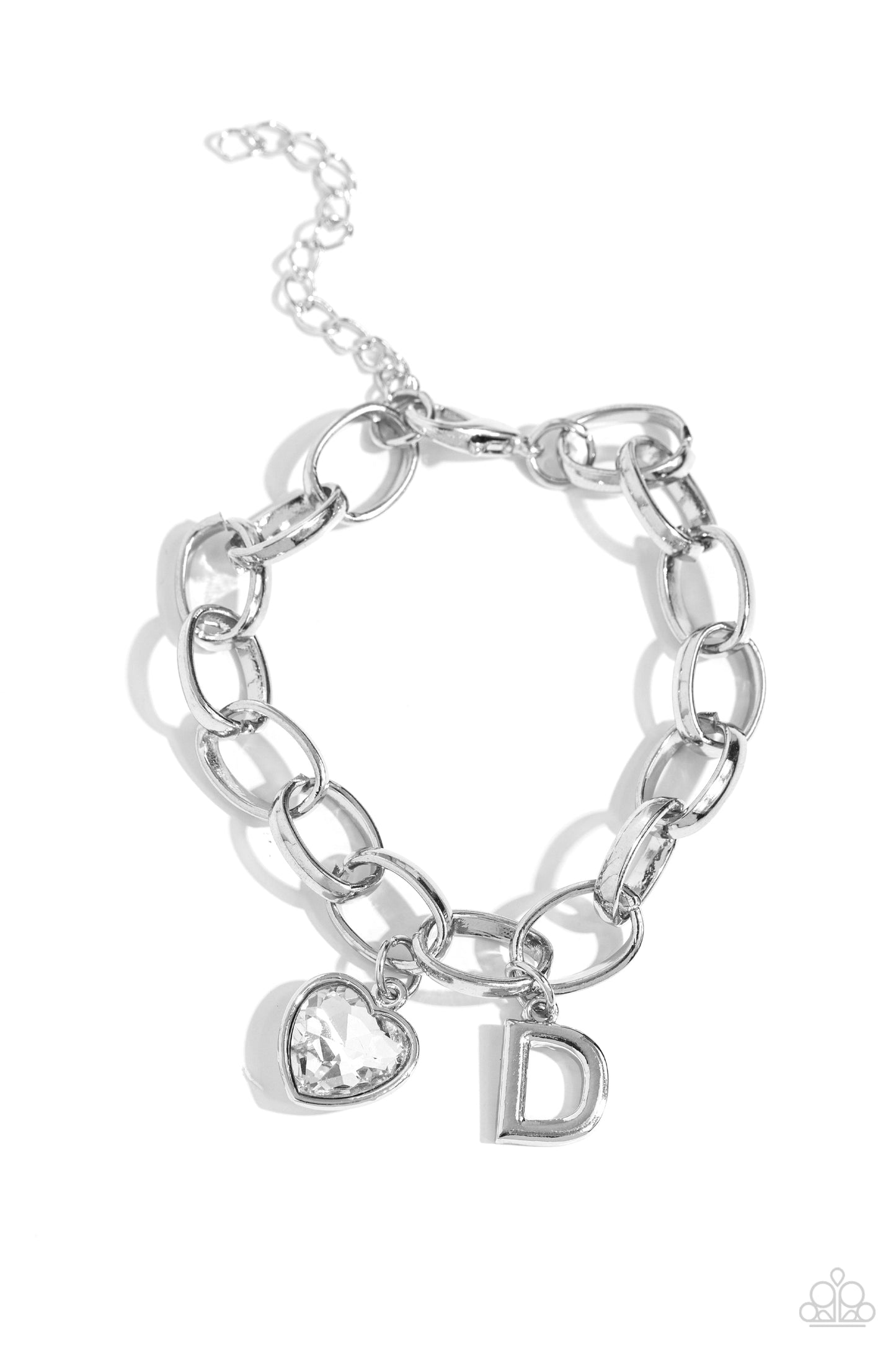 Guess Now Its INITIAL - White - D Paparazzi Bracelet $5 Jewelry with Janet Morgan Bracelets