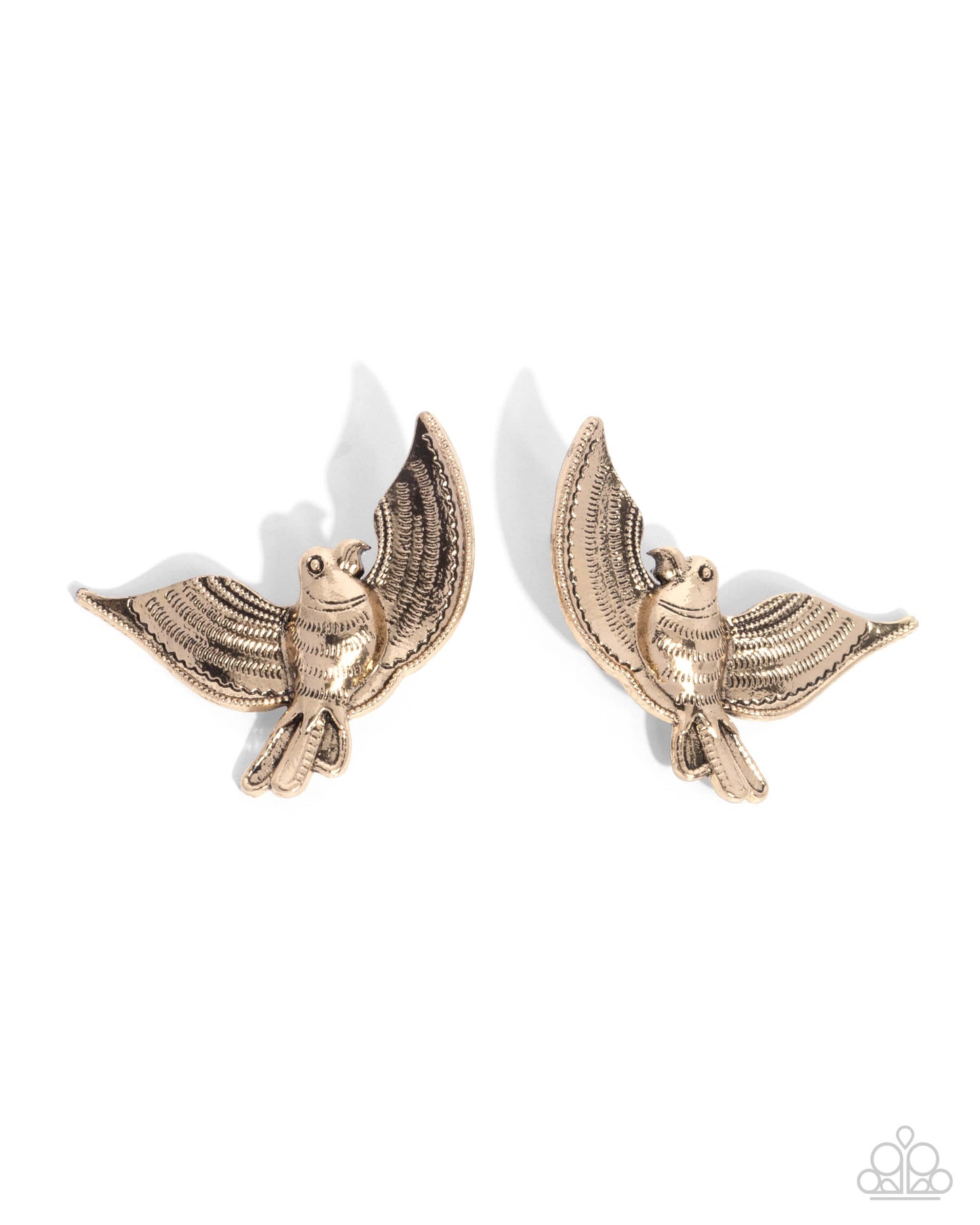 Bird of PLAY - Gold Paparazzi Earrings $5 Jewelry with Janet Morgan Earrings