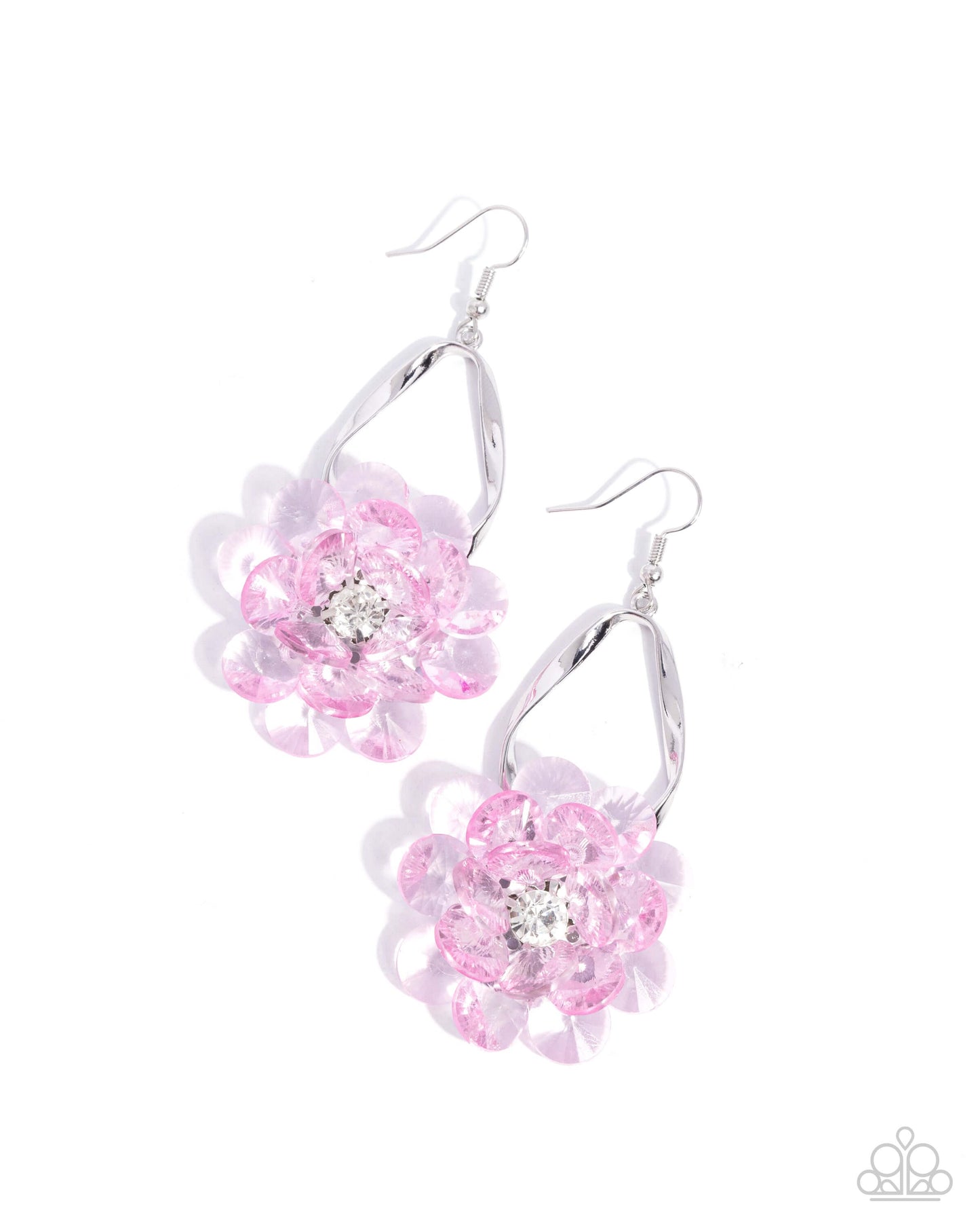 Have It All - Pink Paparazzi Floral Earrings $5 Jewelry with Janet Morgan Earrings