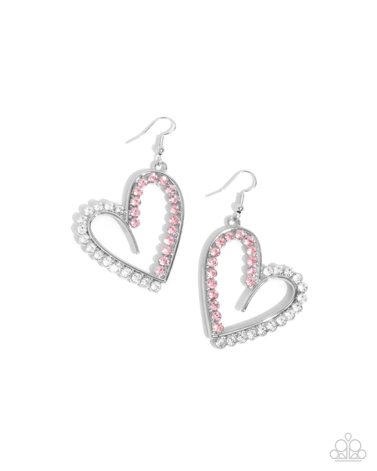 Tender Tendency - Pink Paparazzi Heart Earrings