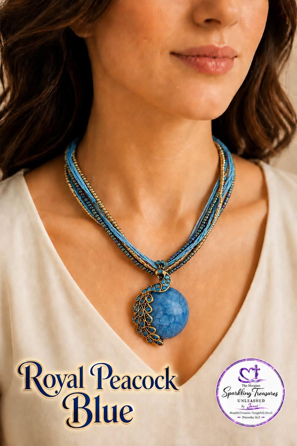 Royal Peacock™ Statement Necklace - Blue