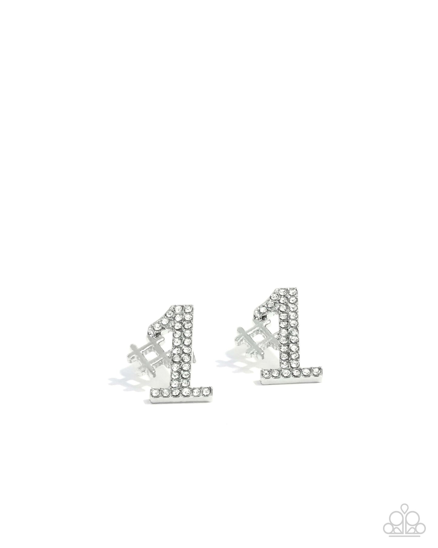 Were Number One, You're Number Two - White Paparazzi Heart Earrings $5 Jewelry with Janet Morgan Earrings