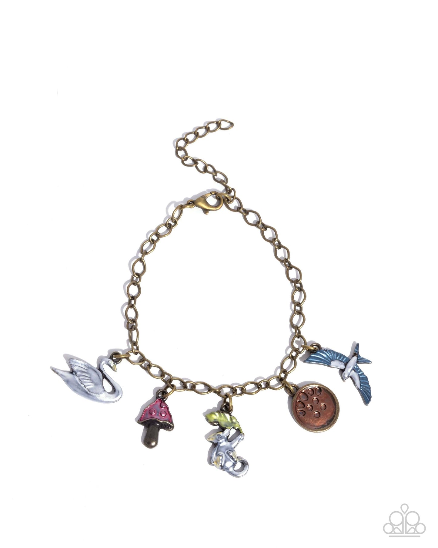 Unified Utopia - Brass Paparazzi Charm Bracelet Accessories,Bracelet,Charms,Silver Accents