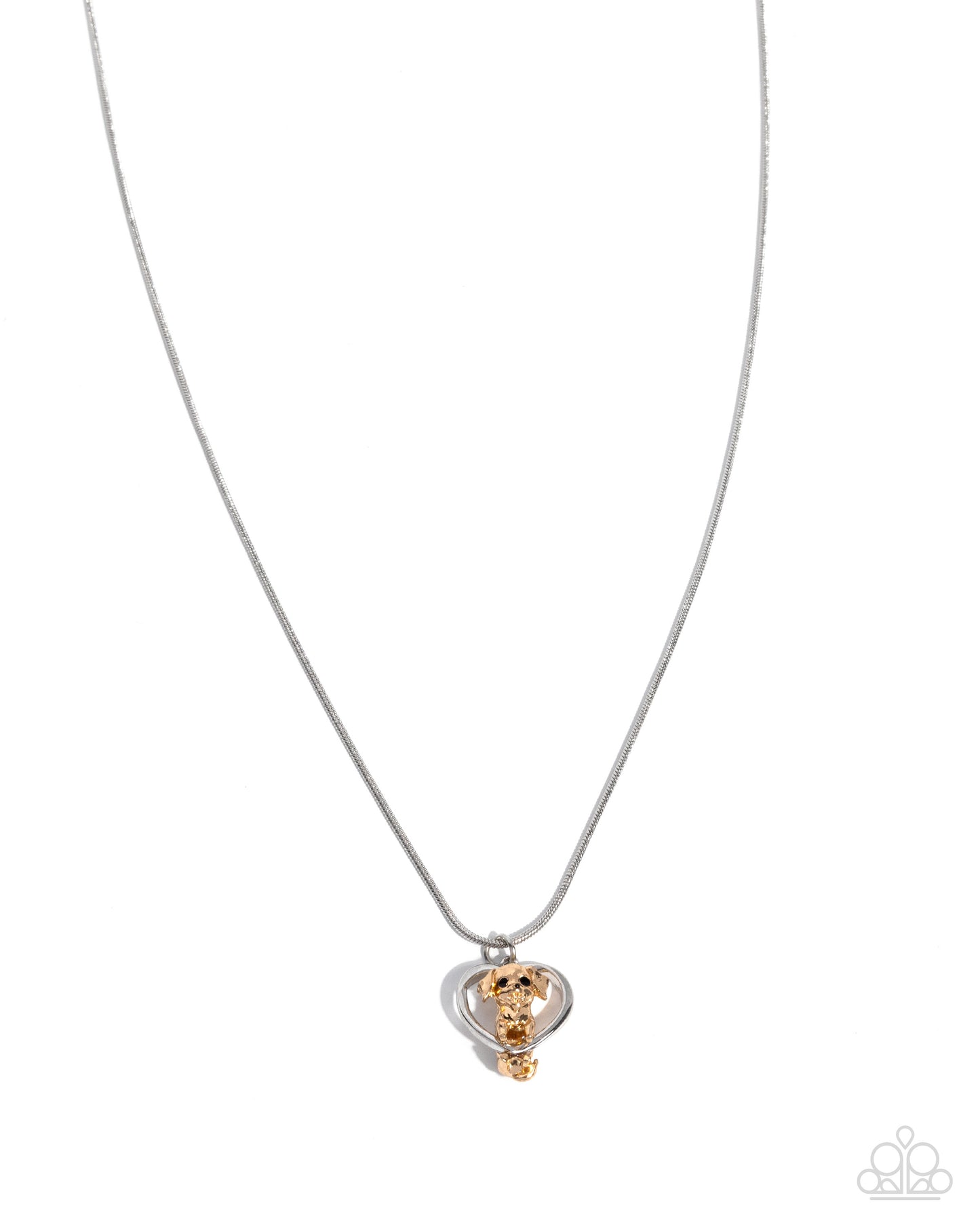 PREORDER ~ Delightful Dog - Silver Paparazzi Puppy Dog Necklace